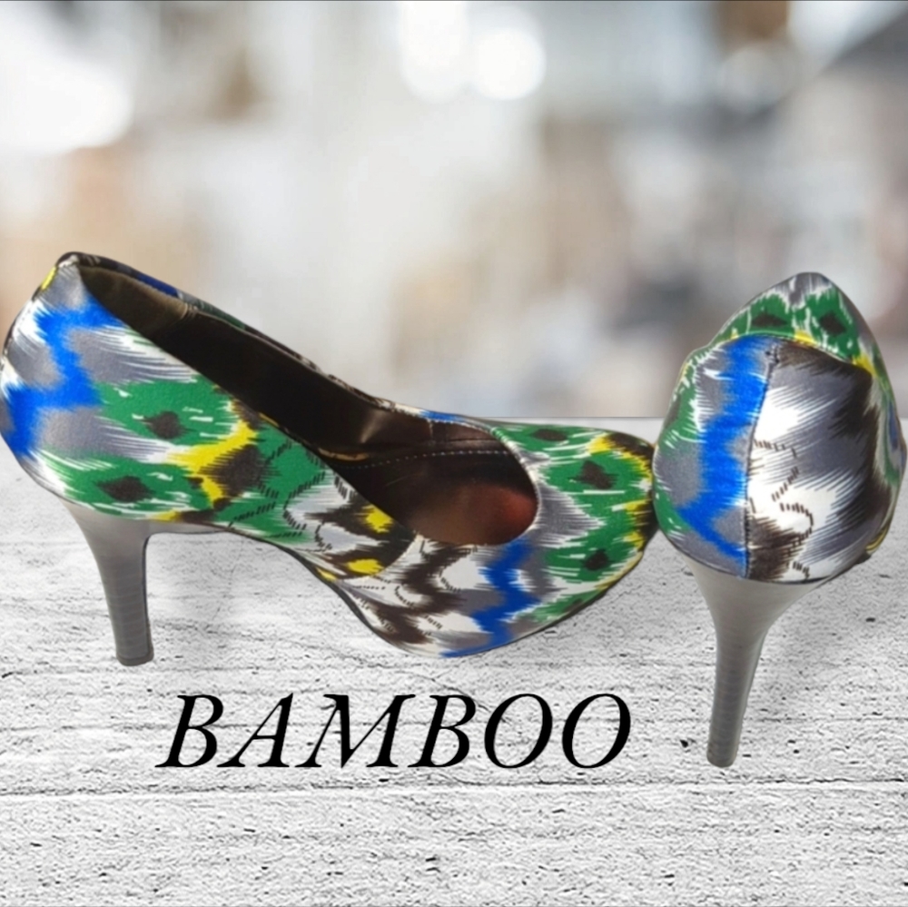 BAMBOO multi colored 5" stiletto high heels Size 7 comfy, soft & sexy🔥NWOT!